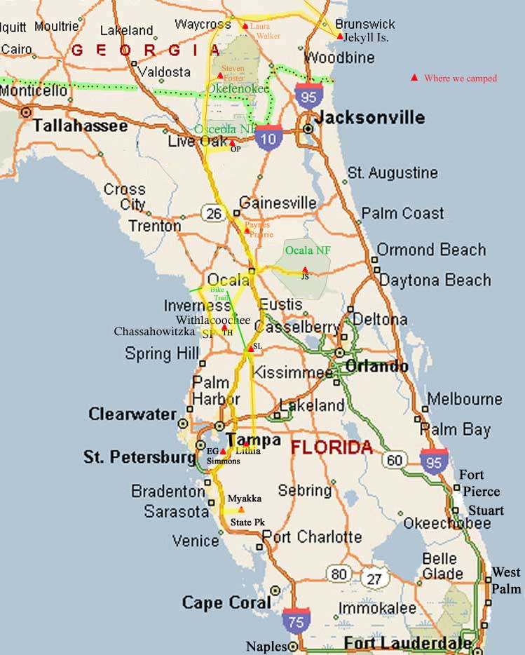 Florida Trip Map