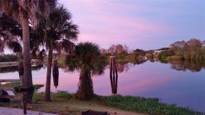 Pink Sunset at WP Franklin Campsite